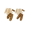 thumbnail image 2 of Cjfdfy Newborn Baby Girl Thanksgiving Fall Outfit Turkey Ribbed Long Sleeve Romper Print Pants and Bow Headband 3pcs Infant Cute My First Thanksgiving Fall Winter Outfits 0-18M, 2 of 9