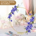 thumbnail image 4 of OUSITAID 10PCS Metal Floral Hoop Centerpiece 12inch  Macrame Gold Hoop Ring with Wood Stands, 4 of 8