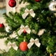thumbnail image 4 of 24 Uds. De cintas para decoración navideña, lazos para árbol, lazos para festivales, fiestas, jardín, broche decorativo, Pin decorativo (dorado), 4 of 7