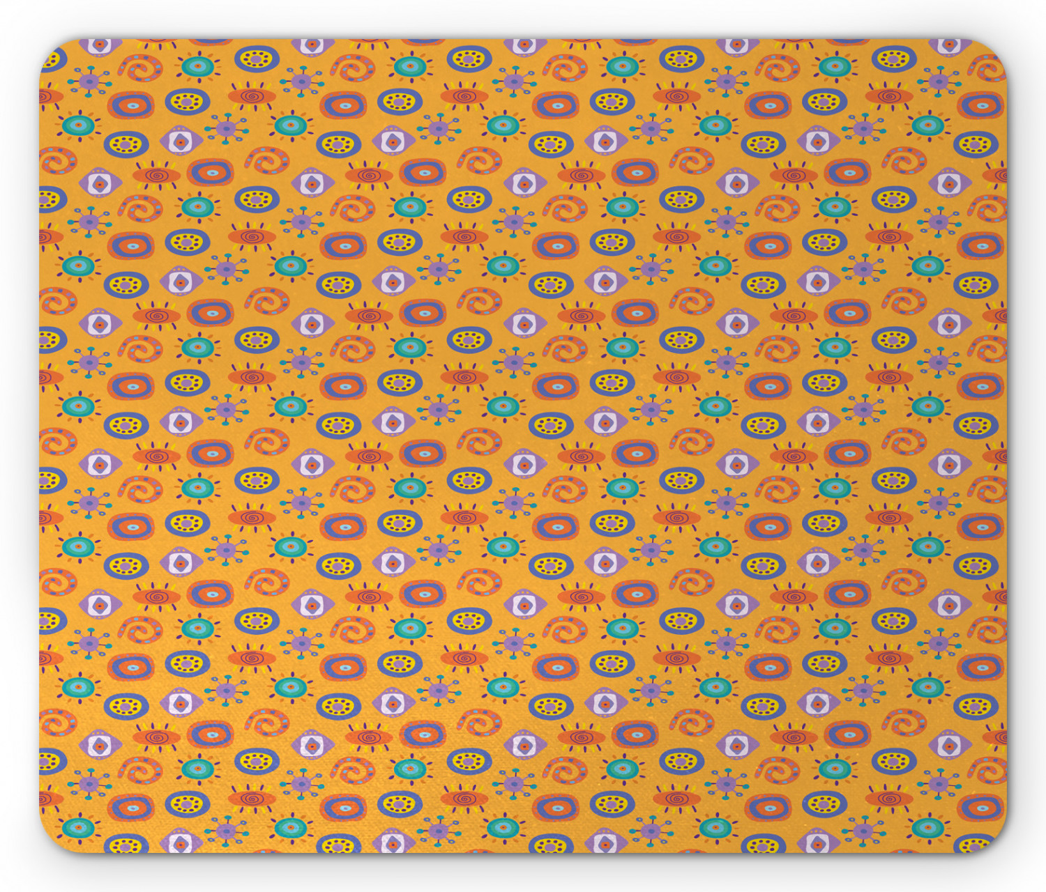 Repeat Pattern Note Pad Folk Art Mouse Pad, Colorful Abstract Repeating Pattern with Various ...