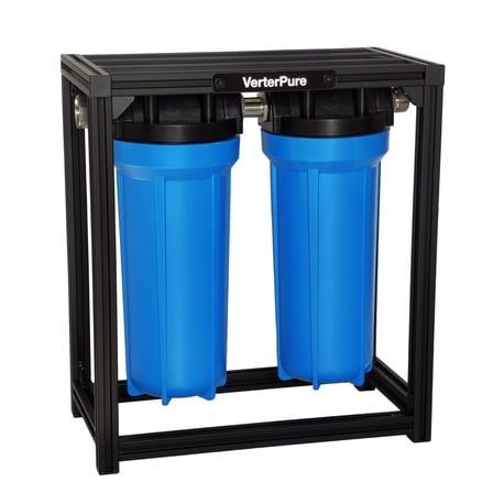 S2 PRO External 2-Stage RV Fresh Water Filter System, High Flow, 3/4 Inch GHT, Reduces Sediment Chlorine Odor