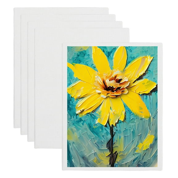 Uxcell Canvas Boards for Painting, 16x20" Cotton Blank Primed Art Canvas Panels Acid-Free for Painting Supplies Oil Acrylic Tempera Pouring Paint Artists(White, Pack of 5)