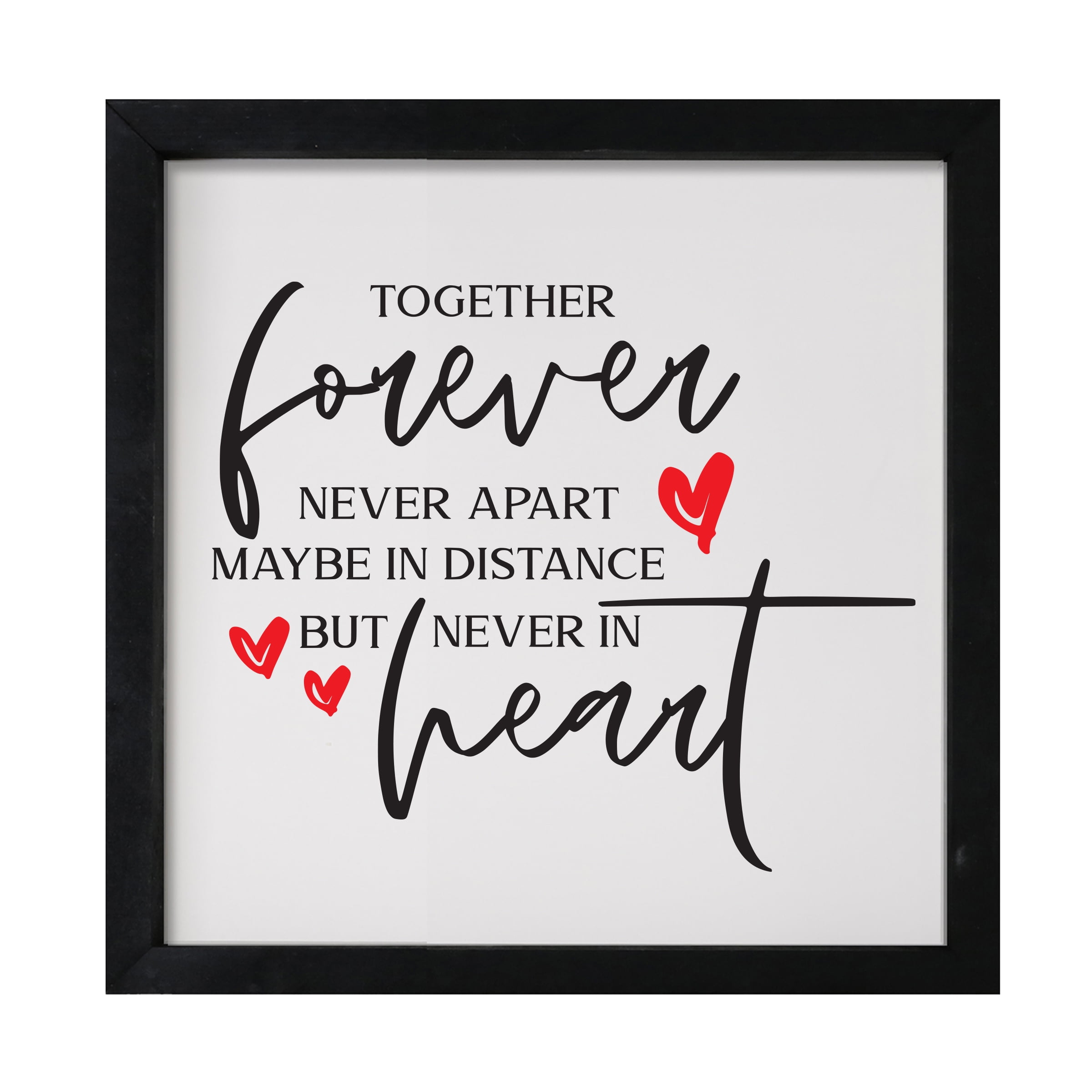 Lifesong Milestones 7x7 Modern Inspirational Framed Shadow Box For Wall Decoration Together Forever Never Apart Heart Black Walmart Com Walmart Com Lifesong Milestones 7x7 Modern Inspirational Framed Shadow Box For Wall Decoration Together Forever Never Apart Heart Black Walmart Com Walmart Com