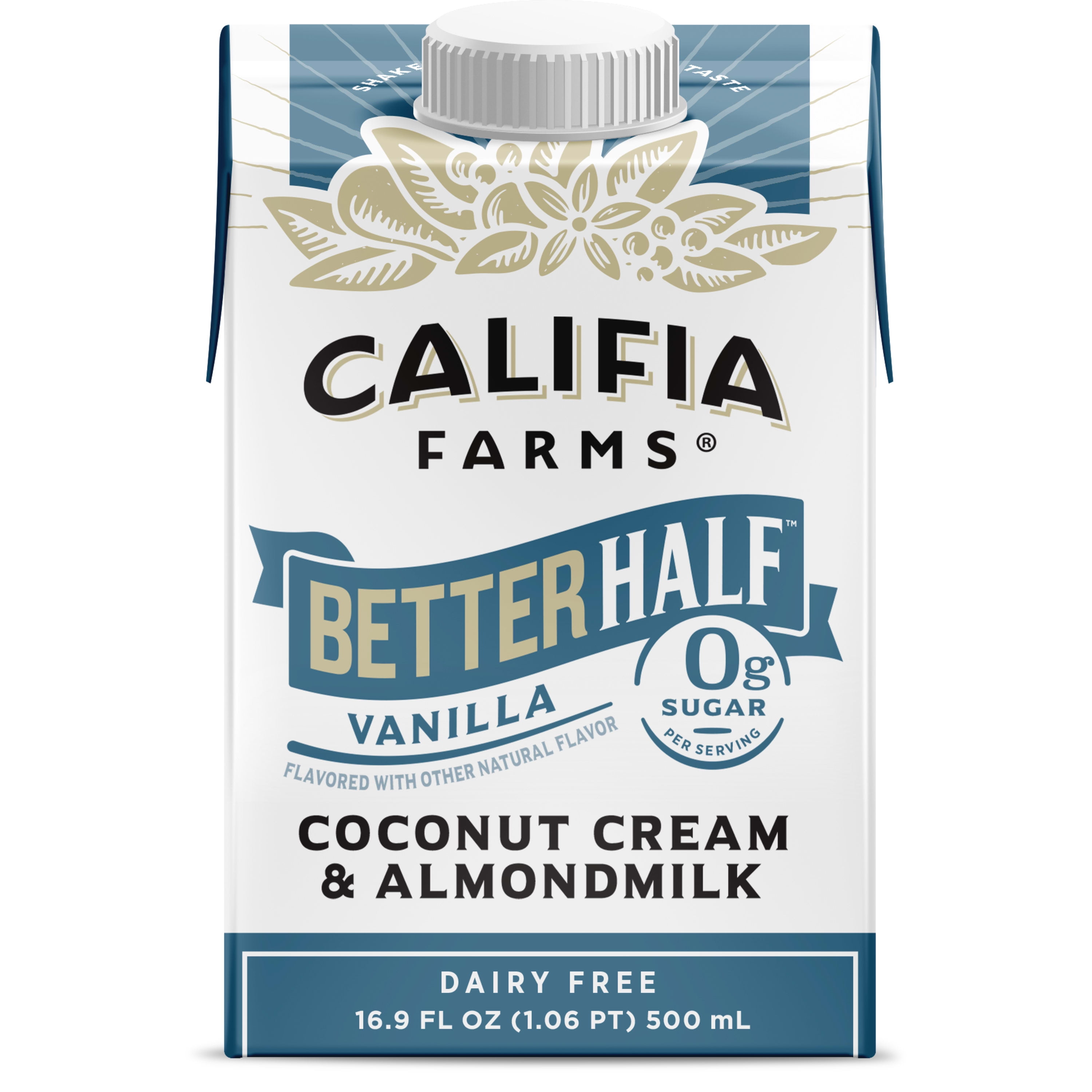 Califia Farms Vanilla Better Half Almond Milk Half and Half 16.9 Fluid Ounces