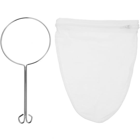 Bolsa de filtro para té, leche, café y té con mango de acero inoxidable, accesorios para cafetera de goteo (anillo de 13 cm + bolsita de té)