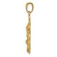 thumbnail image 2 of 14K Polished & Textured 2-D Mariners Crucifix Rope/Wheel Pendant in 14k Yellow Gold, 2 of 3
