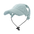 thumbnail image 2 of Dog Baseball Cap, Dog Cat Summer Beach Visor Hat with Ear Holes, Adjustable Puppy Sunbonnet Headdress(XL,Green), 2 of 6
