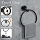 thumbnail image 5 of Juego de 8 juegos de baño negros montados en la pared, gancho para bata, soporte para papel higiénico montado en la pared, toallero, toallero de 16 pulgadas, accesorios de baño, toallero, juego de baño de acero inoxidable 304 oso de fresa Electrónica, 5 of 5