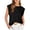 Black, variant on DuoJiaJ Women Summer Top Basic Tee Shirts Casual Tank Loose Fit Cap Sleeve Tops Cropped Tops for Women Beige L