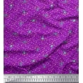 thumbnail image 1 of Soimoi Toile de Satin Modal Violet Spirale & Points Tissu Imprime par Yard 42 Pouces de Large, 1 of 5