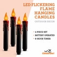 thumbnail image 3 of Battery-Operated LED Flickering Flame Hanging Candles, Black, 7", 4 Count, Halloween by Way To Celebrate, 3 of 9