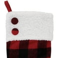thumbnail image 3 of Northlight 23" Black and Red Rustic Buffalo Plaid Christmas Stocking, 3 of 6