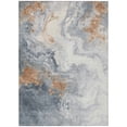 thumbnail image 2 of HomeRoots 622412 9 x 12 ft. Gray & Rust Abstract Washable Transitional Indoor & Outdoor Rectangle Area Rug, 2 of 8
