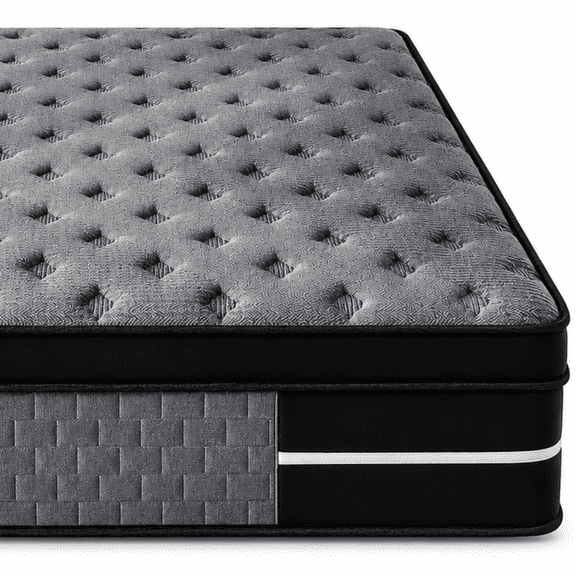 Lodeija 12" Queen Hybrid Mattress,6-Zone Individua Pocket Springs with Motion Isolation,Medium Firm,Fiberglass-Free,Grey
