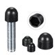 thumbnail image 5 of Cubiertas de protección de tuerca de domo de plástico Uxcell, tapa de tuerca M6 negra, paquete de 100, 5 of 5
