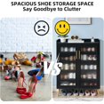 thumbnail image 4 of Yeshouse Zapatero de 5 niveles con puertas de cristal, organizador de zapatos para entrada, pasillo y sala de estar, 4 of 8