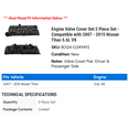 thumbnail image 2 of Engine Valve Cover Set 2 Piece Set - Compatible with 2007 - 2015 Nissan Titan 5.6L V8 2008 2009 2010 2011 2012 2013 2014, 2 of 2