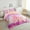 Hot Pink, variant on Erosebridal Golden Castle Print Bedding Sets Twin with Comforter, Dreamy Fairy Tale Duvet Insert, Watercolor Room Decor, Breathable