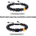 thumbnail image 3 of Father's Day Gifts Zodiac Bracelet for Men Women 10mm Natural Black Onyx Stone Star Sign Constellation Beaded Protection Bracelet, 3 of 8