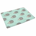 thumbnail image 2 of MKHERT Cute Cartoon Hedgehog on Mint Polka Dots Doormat Rug Home Decor Floor Mat Bath Mat 30x18 inch, 2 of 3