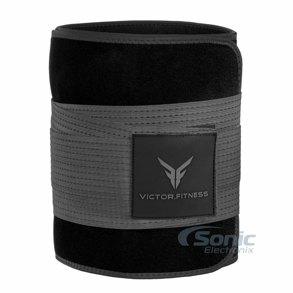 Victor Fitness | Blue Durable Yoga Mat with Gray/Black Waist Trimmer