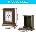 thumbnail image 3 of Walnut Table Clock – Decorative Lockable Storage Box, 3 of 5