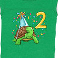 thumbnail image 4 of Inktastic 2nd Birthday Cute Turtle in Party Hat with Confetti Boys or Girls Baby Bodysuit, 4 of 5