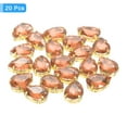 thumbnail image 3 of Unique Bargains 20Pack Teardrop Sew on Rhinestone - 18x13mm Glass Teardrop Crystal Rhinestones in Gold Prong Setting (Champagne), 3 of 7