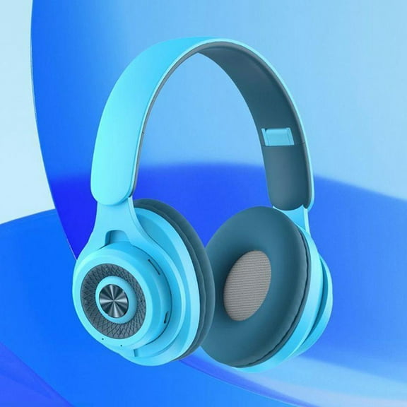 LACKUST Mini Bluetooth 5.3 Earbuds,Clearance Noise Cancelling Bluetooth Headphones for Kids,Lightweight Headphones with Microphone and Charging Case for Multi-Device Use,Light Blue