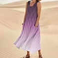 thumbnail image 2 of Sngxgn Women Long Tank Tops Ankle Length Maxi Dress Bodycon Sleeveless Racerback(Purple,L), 2 of 6