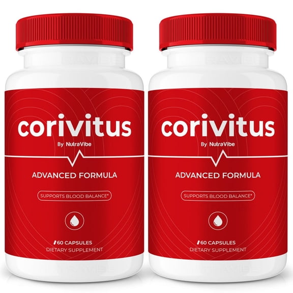 (2 Pack) Corivitus Capsules - Official Corivitus Pills to Maintain Overall Health, All Natural Blood Formula For Healthy and Stable Levels, Corivitus Review (120 Capsules)