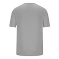 thumbnail image 4 of Chiccall Mens Collarless Shirts Button up Pocket Short Sleeve Shirts Summer Casual Solid Basic Tops Gray L, 4 of 5