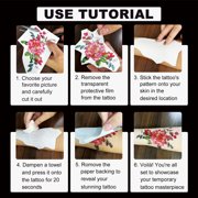 Cosplay Rapper-Inspired Temporary Tattoos – 4-Sheet Face Tattoo Stickers for Men, Women and Kids – Hip-Hop Style Fake Tattoos for Cosplay, Halloween, and Parties