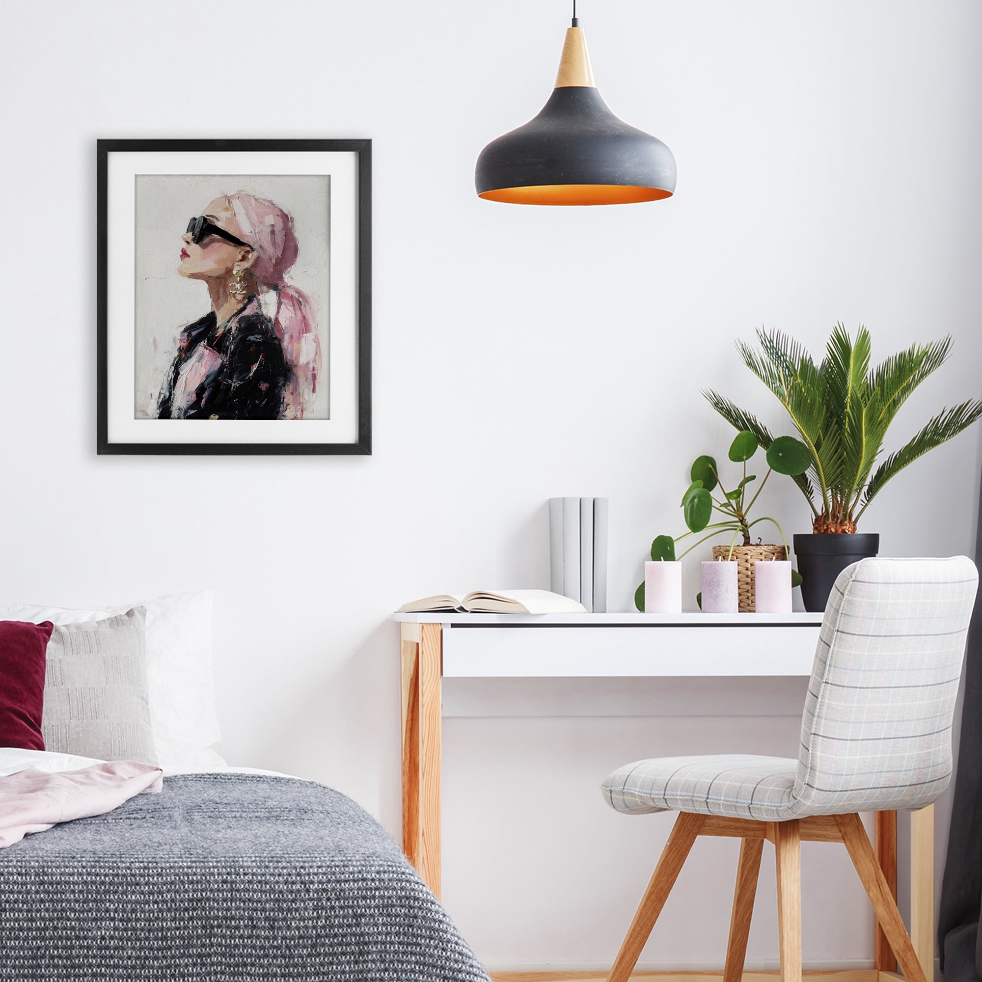 Stupell Industries Pink Daydream Impression Black Framed Print Under Glass, design by Svetlana Aleynikova