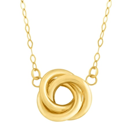 Simply Gold Love Knot Necklace in 14kt Gold