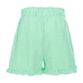 thumbnail image 7 of Stephy Striped High Waisted Casual Shorts for Women's Summer New Hot Pants Versatile Wide Leg Pants, Green, M, 7 of 7