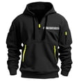 thumbnail image 5 of Men's RED FRIDAY Print Zip Up Hoodie with Arm Pocket, Casual Cardigan Style Sweatshirt, Large Size Fleece Jacket for Veterans Day, Christmas, Military Support,Black,L, 5 of 5