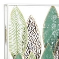 thumbnail image 5 of DecMode Green Metal Tall Cut-Out Leaf Wall Decor with Intricate Laser Cut Designs, 5 of 9