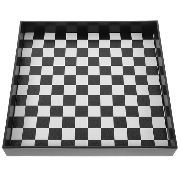DEEPCRAFF Perfume Tray Storage Tray Checkerboard Pattern Black 1Set