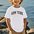 thumbnail image 2 of Boys T Shirts New York Shirt Graphic T Shirt Short Sleeve Casual Crewneck Basic Tees Shirts For Girls, 2 of 4