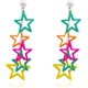 thumbnail image 1 of Pendientes colgantes exagerados de estrella de cinco puntas de acrílico colorido, 1 of 5