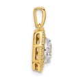 thumbnail image 2 of 14k Two Tone 3/4 carat Lab Grown Diamond VS/SI+ G+ Octogon Halo Pendant, 2 of 4