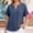 Navy, variant on Oversized Tshirts for Women Casual Linen Cotton V Neck Short Sleeve Tops Loose Comfy Yellow Summer Tops for Women