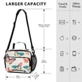 thumbnail image 4 of FORMRS Student Insulated Lunch Bag with Shoulder Strap Reusable Cooler Box for School, Colorful Butterflies, 4 of 9