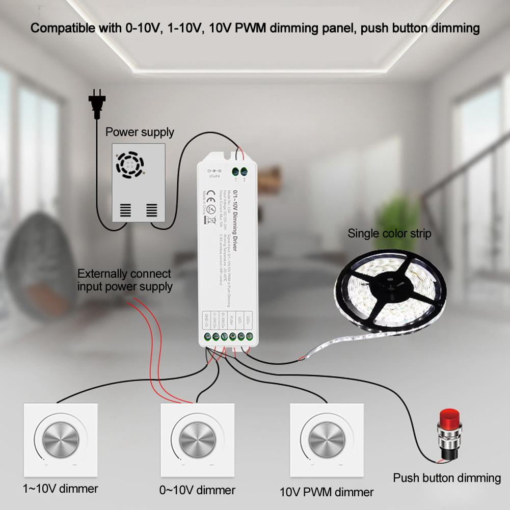 Haofy Dimming LED Controller,Milight DC12V-24V 0/1-10V LED ...