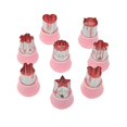 thumbnail image 1 of 8pcs/Set Stainless Steel Vegetable Fruit Molds DIY Assorted Shape Cutters Cookie Mould Baking Tools (Random Color), 1 of 3