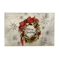 thumbnail image 2 of kladzum Christmas Doormat Wreath Christmas Decorations Printed Door Mats Non-slip Bath Mat Small Carpet 23.6"x15.7" Floor Mat for Living Room, Bedroom, Bath, Door, Holiday Gifts, 2 of 6