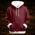 thumbnail image 5 of Trim Hoodie for Women 2025 Fall Winter Long Sleeve Casual Plain Drawstring Hooded Sweatshirt with Pockets Pullover Top, 5 of 6
