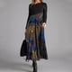 thumbnail image 2 of Vestido estampado bohemio largo de manga larga ajustado informal de otoño e invierno para mujer, vestidos de otoño para mujer Fridja  nbo2229, 2 of 6