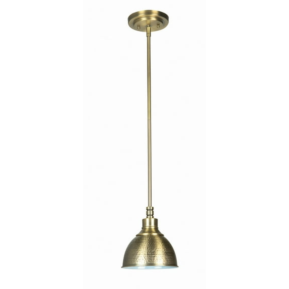 35991-LB Craftmade Lighting Timarron - One Light Mini-Pendant - 7 inches wide by 52.5 inches high-Legacy Brass Finish